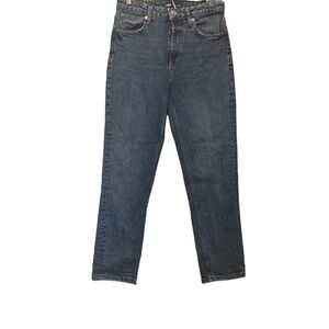 Zara Mom Jeans Blue Denim High Rise Womens Size 6 Classic‎ Casual